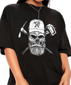 Mockup T Shirt GIRL BASE20 Skull With Beard And Hat