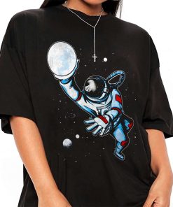 Mockup T Shirt GIRL BASK03 Astronaut Basketball With Moo