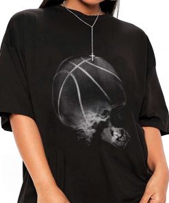 Mockup T Shirt GIRL BASK14 Basketball Skull X Ray