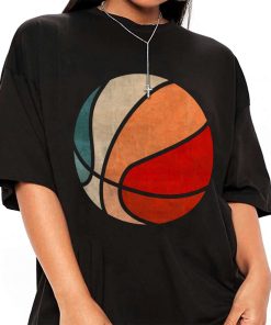Mockup T Shirt GIRL BASK19 Retro Sunset Basketball