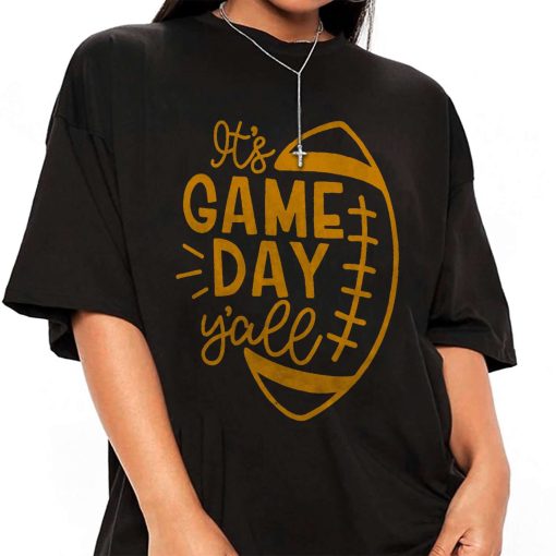 Mockup T Shirt GIRL FBALL16 It s Game Day Y all