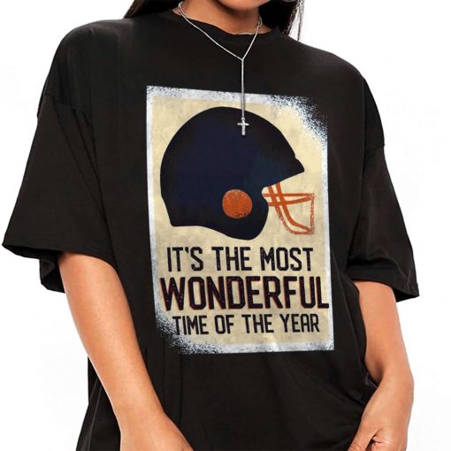 Mockup T Shirt GIRL FBALL28 The Most Wonderful Time Of The Year Football