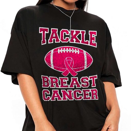 Mockup T Shirt GIRL FBALL30 Tackle Breast Cancer Awareness