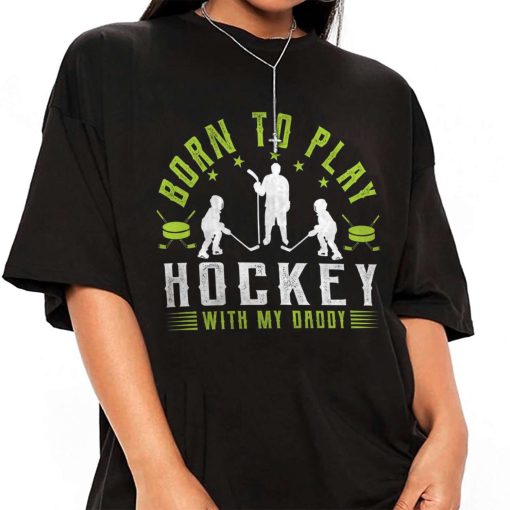 Mockup T Shirt GIRL ICEH02 Born To Play Hockey With My Daddy