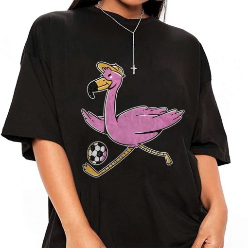 Mockup T Shirt GIRL SOCC03 Flamingo Animal Soccer