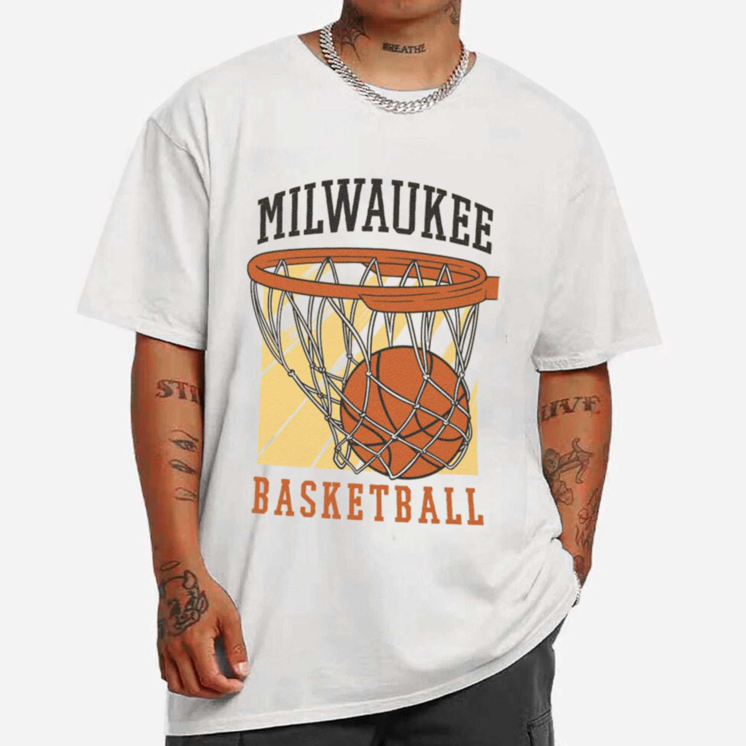 Basketball In Hoop Sport T-shirt