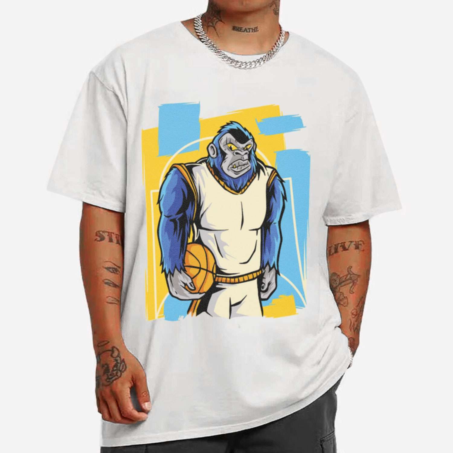 Gorilla Playing Basketball T-shirt