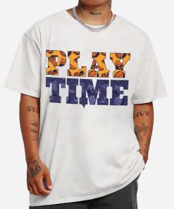 Mockup T Shirt MEN 1 BASK45 Play Time Text Pattern