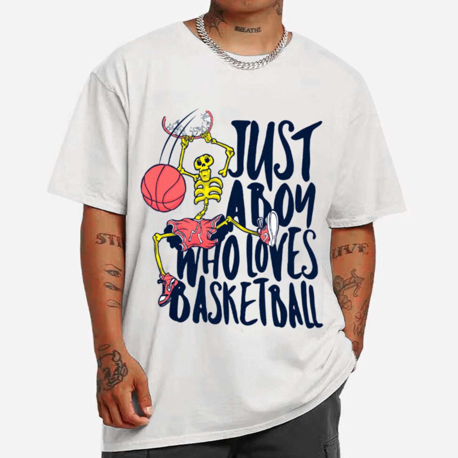 Skeleton Basketball Sport T-shirt