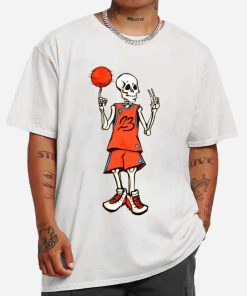Mockup T Shirt MEN 1 BASK49 Skeleton Basketball