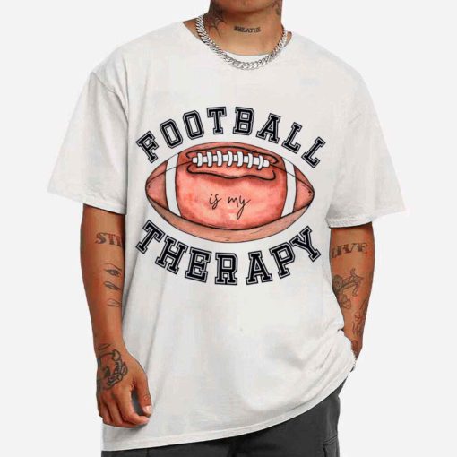 Mockup T Shirt MEN 1 FBALL07 Football Is My Therapy