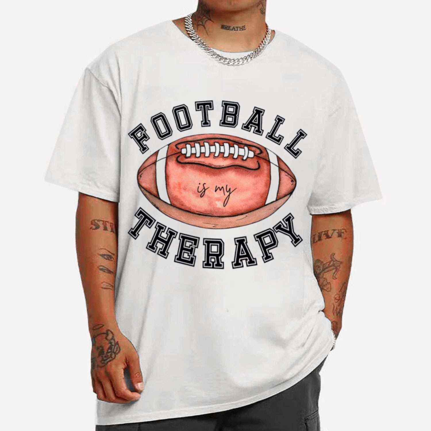 Football Is My Therapy T-shirt