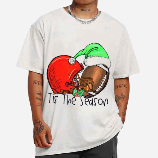 Mockup T Shirt MEN 1 FBALL13 Tis The Season Football Christmas