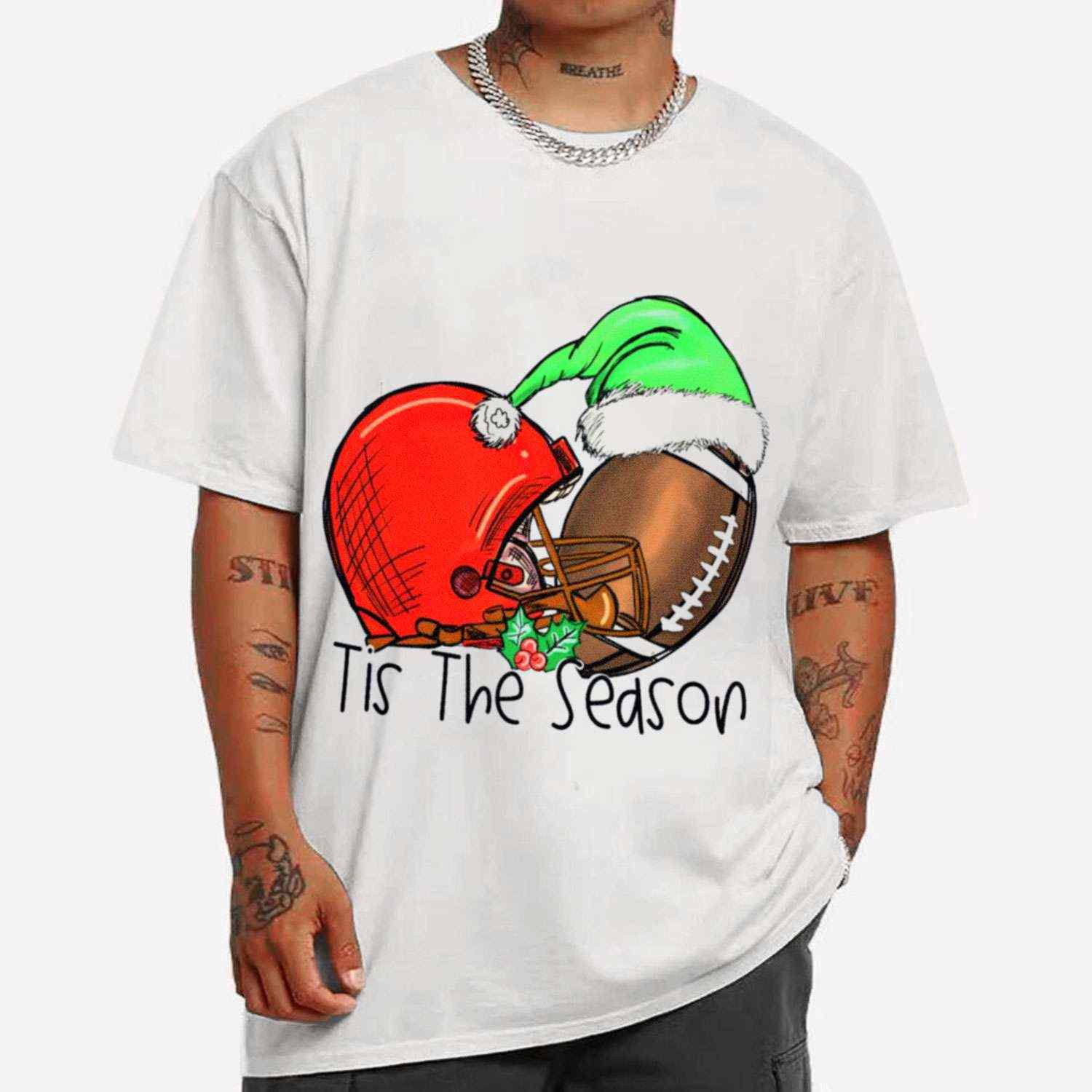 Tis The Season Football Christmas T-shirt