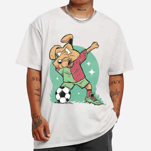 Mockup T Shirt MEN 1 SOCC21 Dog Playing Soccer And Dabbing