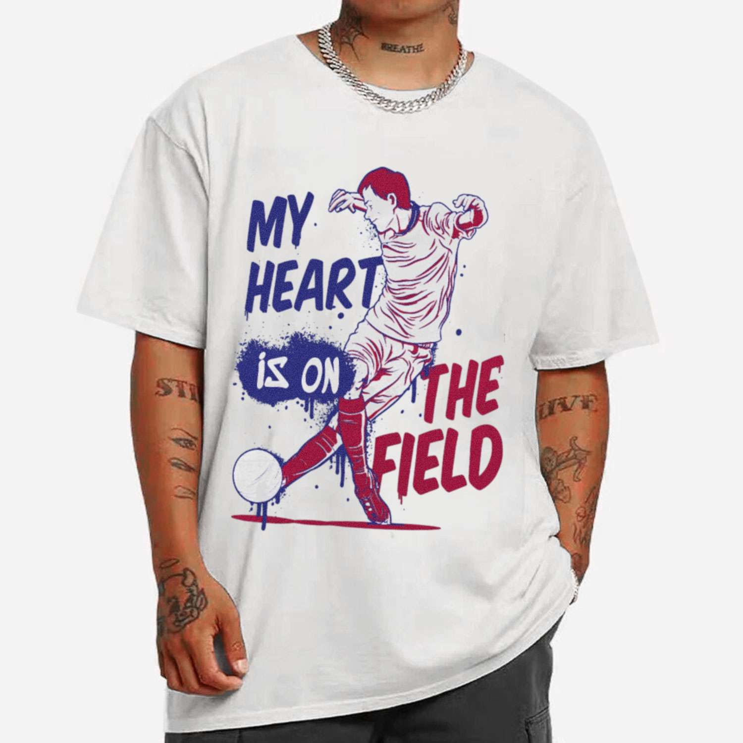 Soccer Player Heart T-shirt