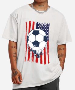 Mockup T Shirt MEN 1 SOCC41 USA Flag Soccer Broken