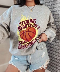 Mockup T Sweatshirt BASK38 Basketball Valentine S