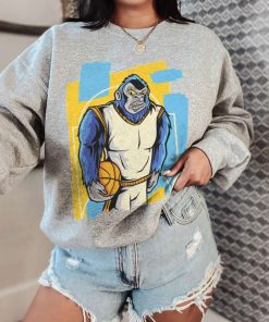 Mockup T Sweatshirt BASK44 Gorilla Playing Basketball