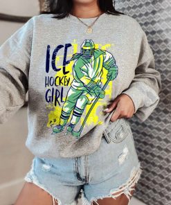 Mockup T Sweatshirt ICEH34 Ice Hockey Girl