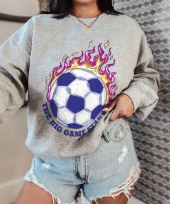 Mockup T Sweatshirt SOCC17 Awesome Soccer Ball On Fire