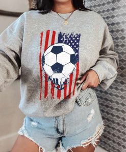 Mockup T Sweatshirt SOCC41 USA Flag Soccer Broken