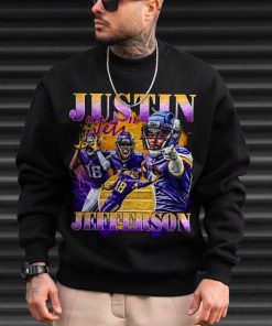 Mockup T Sweatshirt TSBN016 Justin Jefferson Bootleg Style Minnesota Vikings