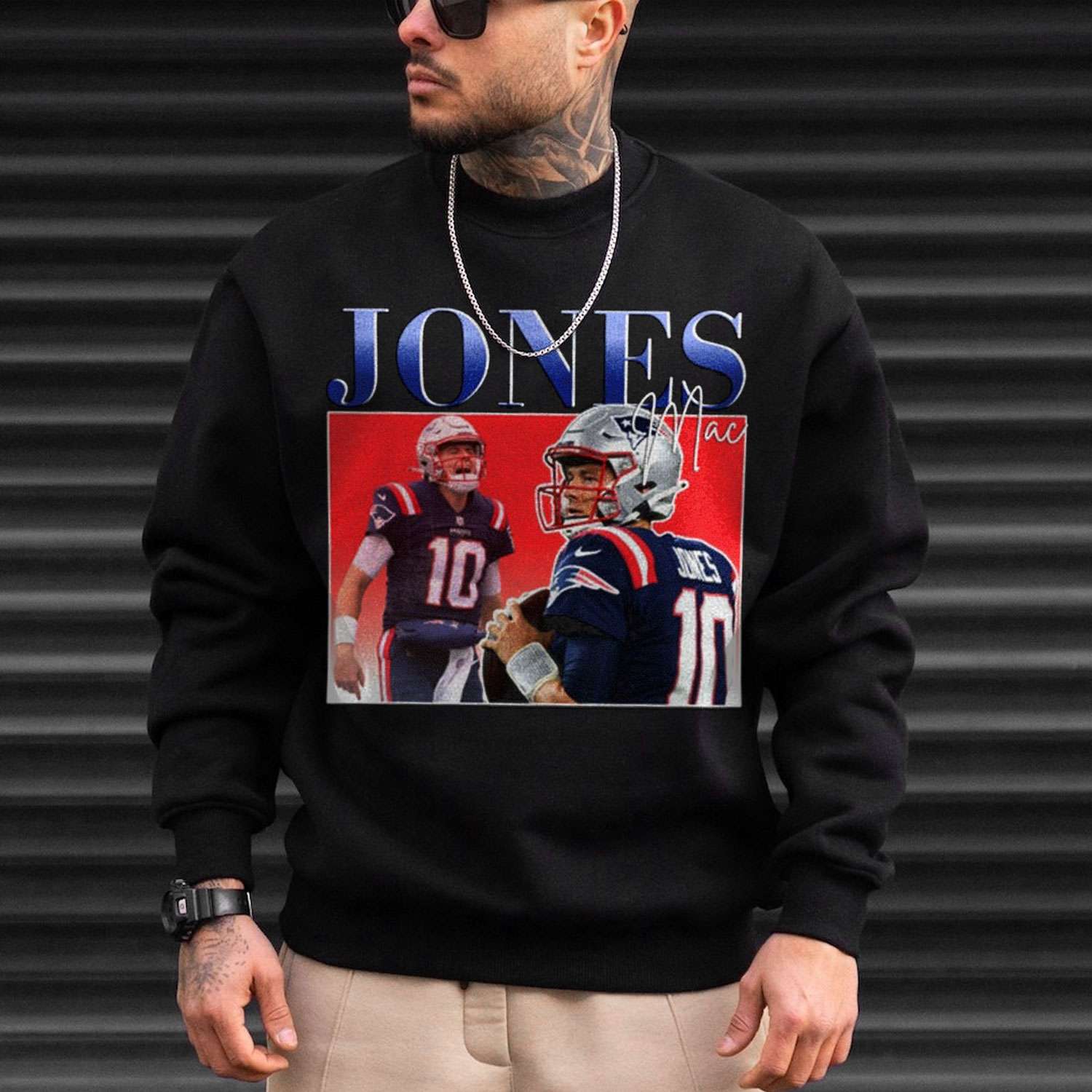 Vintage New England Patriots Mock Neck Sweatshirt