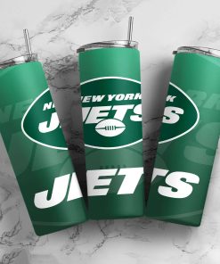 Mockup Tumbler 0 1Side TUMB0225 New York Jets Ombre Straight Skinny Glitter Tumbler