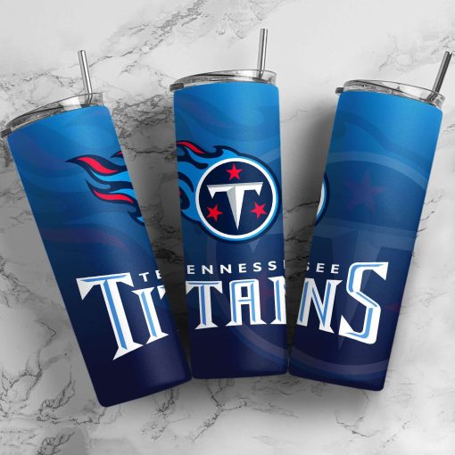 Mockup Tumbler 0 1Side TUMB0231 Tennessee Titans Ombre Straight Skinny Glitter Tumbler