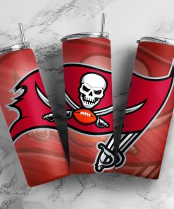 Mockup Tumbler 0 1Side TUMB0330 Tampa Bay Buccaneers Simple Straight Skinny Glitter Tumbler