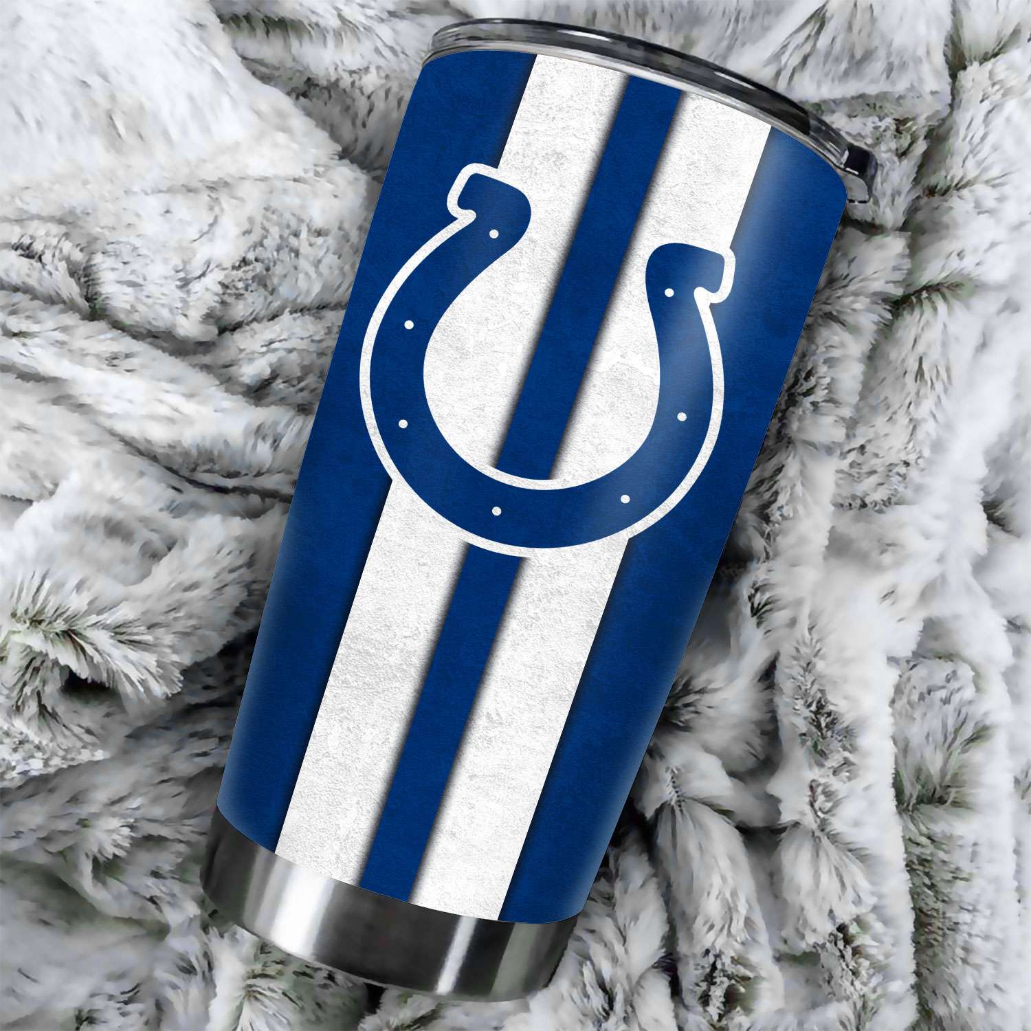 Indianapolis Colts Vintage Straight Skinny Glitter Tumbler