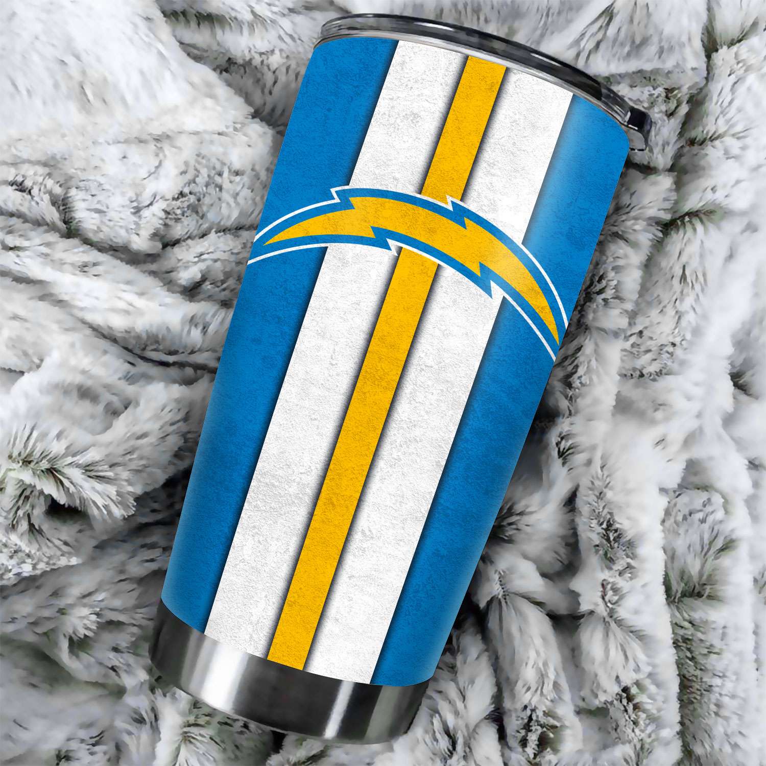 Los Angeles Chargers Vintage Straight Skinny Glitter Tumbler