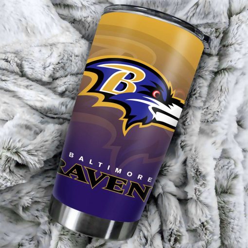 Mockup Tumbler 1 1Side TUMB0203 Baltimore Ravens Ombre Straight Skinny Glitter Tumbler