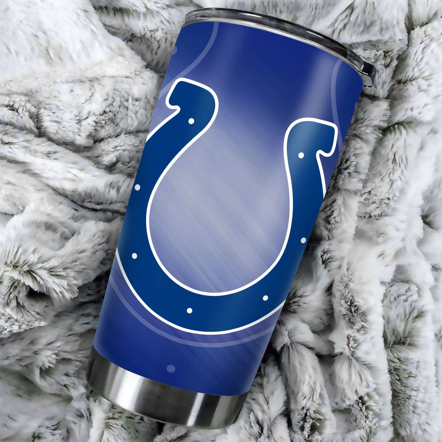 Indianapolis Colts Simple Straight Skinny Glitter Tumbler