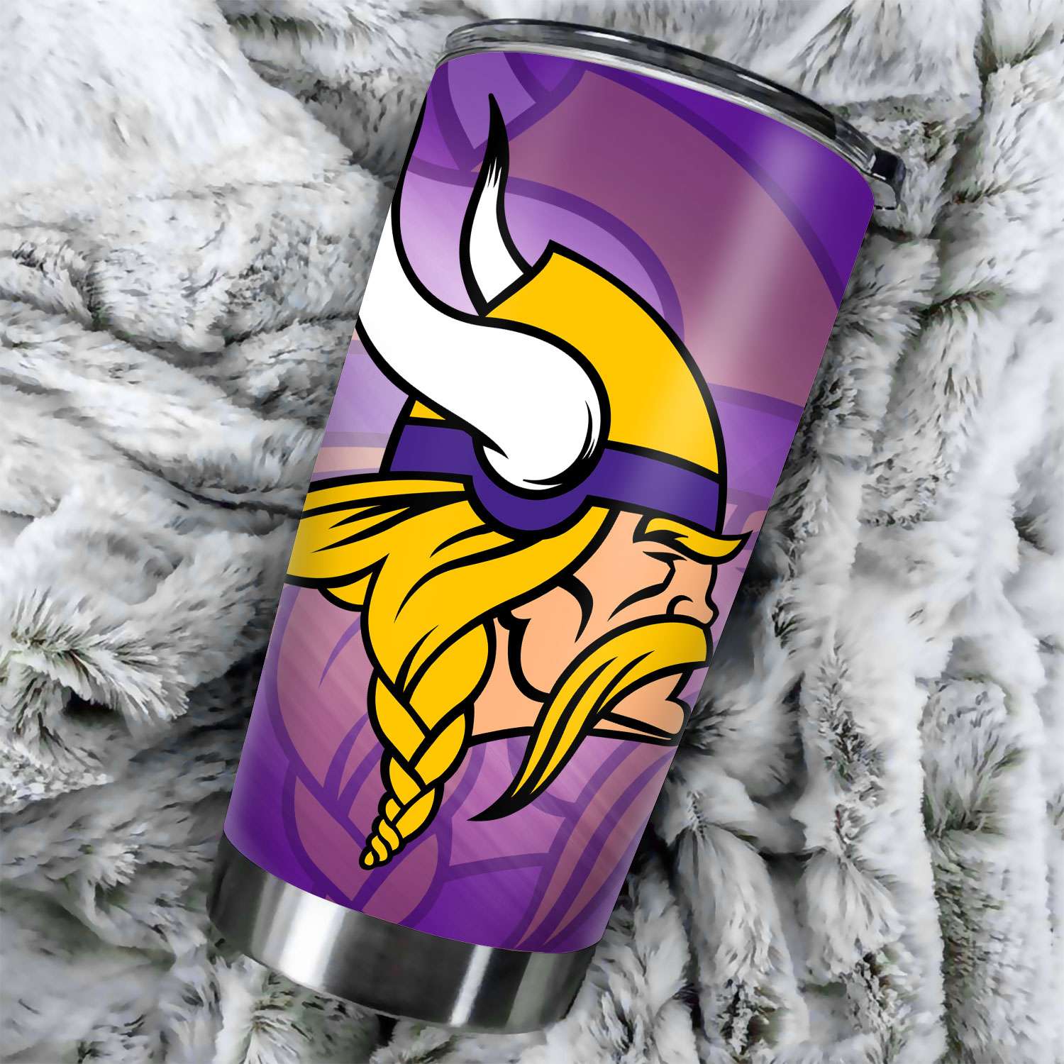 Minnesota Vikings Simple Straight Skinny Glitter Tumbler