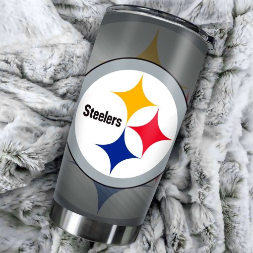 Mockup Tumbler 1 1Side TUMB0327 Pittsburgh Steelers Simple Straight Skinny Glitter Tumbler