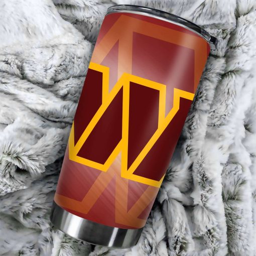 Mockup Tumbler 1 1Side TUMB0332 Washington Commanders Simple Straight Skinny Glitter Tumbler