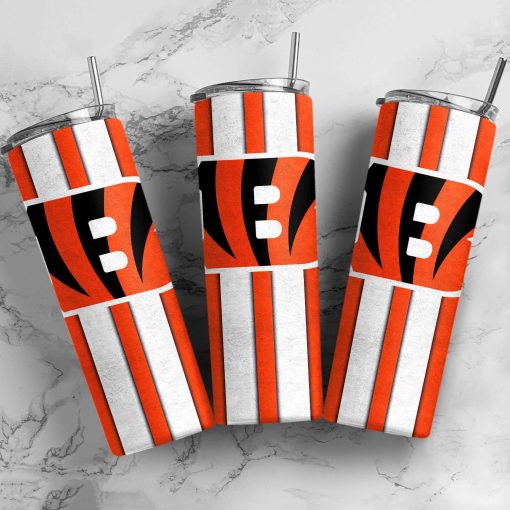 Mockup Tumbler 1 2Side TUMB0107 Cincinnati Bengals Vintage Straight Skinny Glitter Tumbler