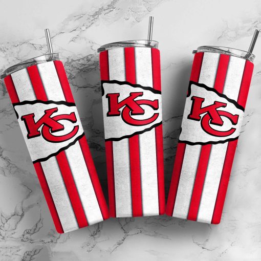 Mockup Tumbler 1 2Side TUMB0116 Kansas City Chiefs Vintage Straight Skinny Glitter Tumbler