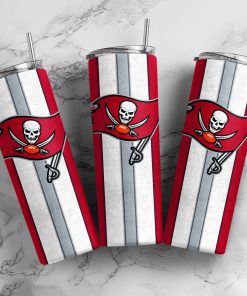 Mockup Tumbler 1 2Side TUMB0130 Tampa Bay Buccaneers Vintage Straight Skinny Glitter Tumbler 1