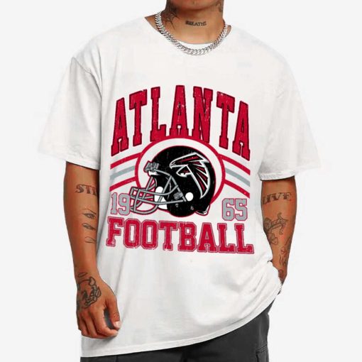T Shirt MEN 1 DSHLM02 Vintage Sunday Helmet Football Atlanta Falcons T Shirt