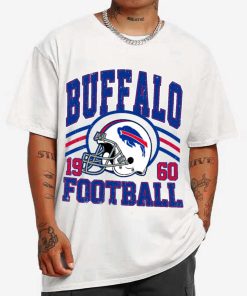 T Shirt MEN 1 DSHLM04 Vintage Sunday Helmet Football Buffalo Bills T Shirt