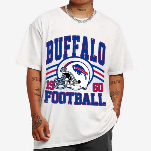 T Shirt MEN 1 DSHLM04 Vintage Sunday Helmet Football Buffalo Bills T Shirt