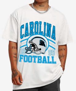 T Shirt MEN 1 DSHLM05 Vintage Sunday Helmet Football Carolina Panthers T Shirt
