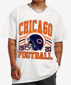 T Shirt MEN 1 DSHLM06 Vintage Sunday Helmet Football Chicago Bears T Shirt