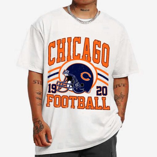 T Shirt MEN 1 DSHLM06 Vintage Sunday Helmet Football Chicago Bears T Shirt