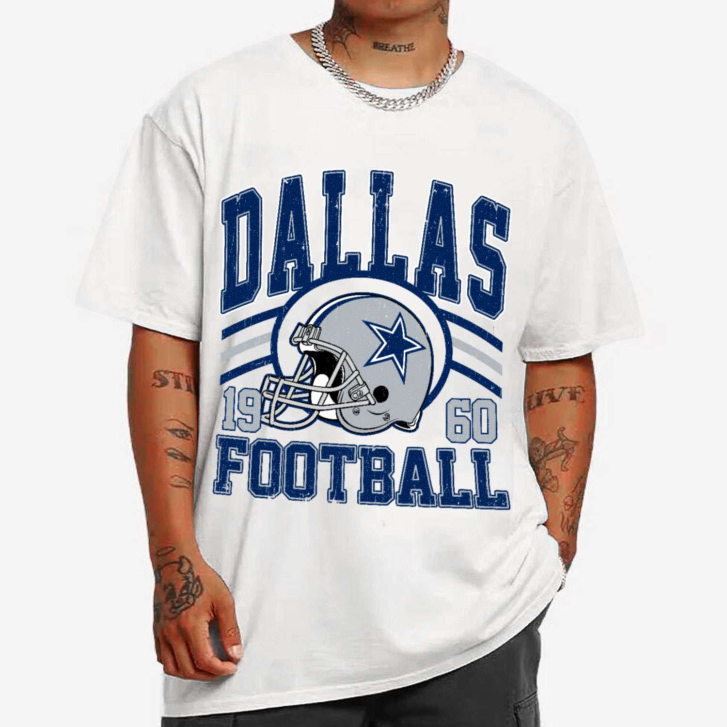 Vintage Sunday Helmet Football Dallas Cowboys T-Shirt