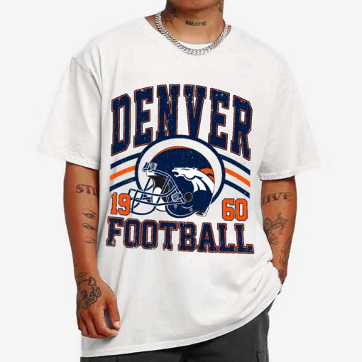 T Shirt MEN 1 DSHLM10 Vintage Sunday Helmet Football Denver Broncos T Shirt