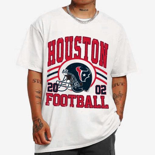 T Shirt MEN 1 DSHLM13 Vintage Sunday Helmet Football Houston Texans T Shirt